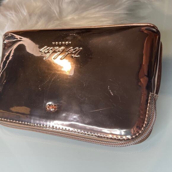Ted Baker Metallic Rose Gold cosmetic bag - Picture 6 of 7